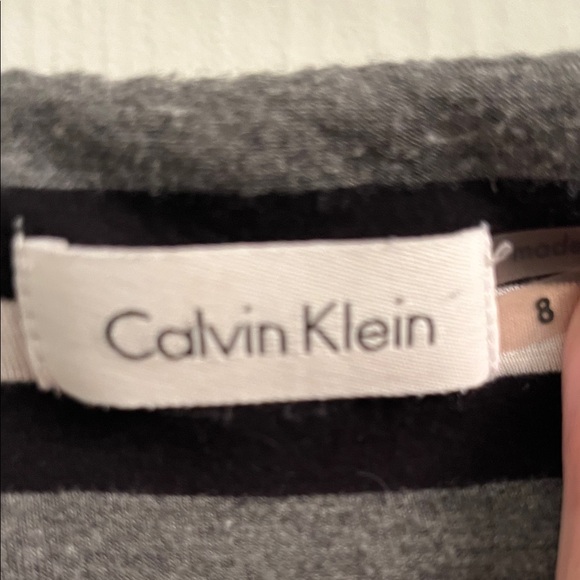 Calvin Klein Asymmetrical Black and Gray Dress - Picture 2 of 3